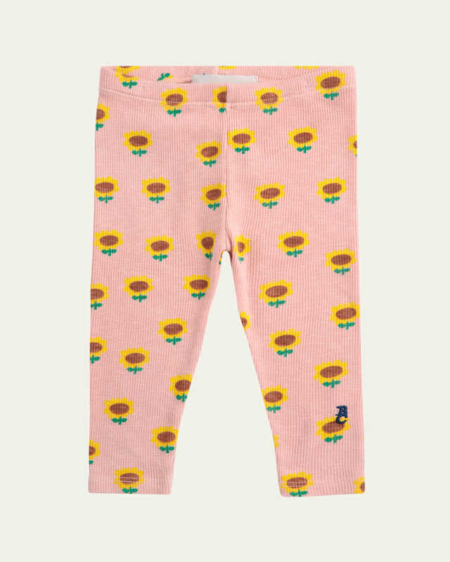 Girl's Sunflower-Print Leggings, Size Newborn-24